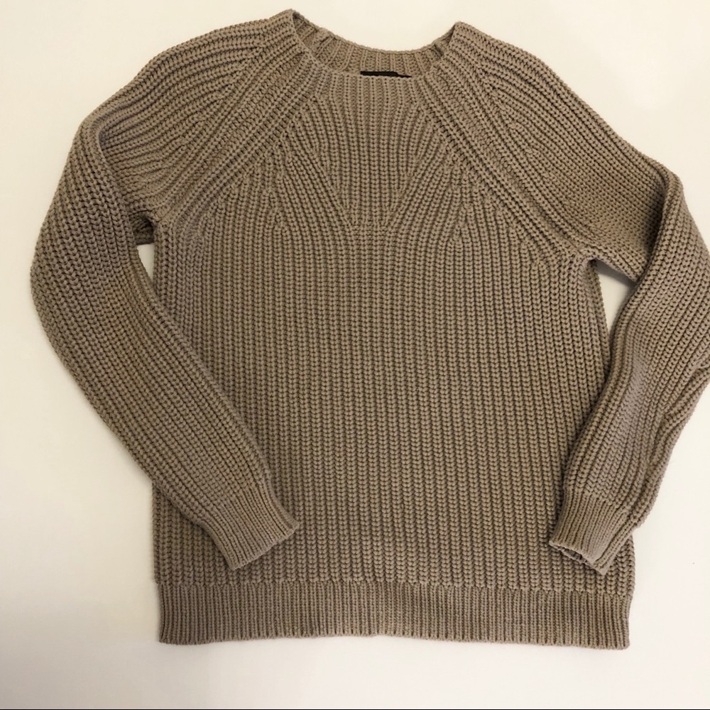 J Crew Taupe Knit Sweater